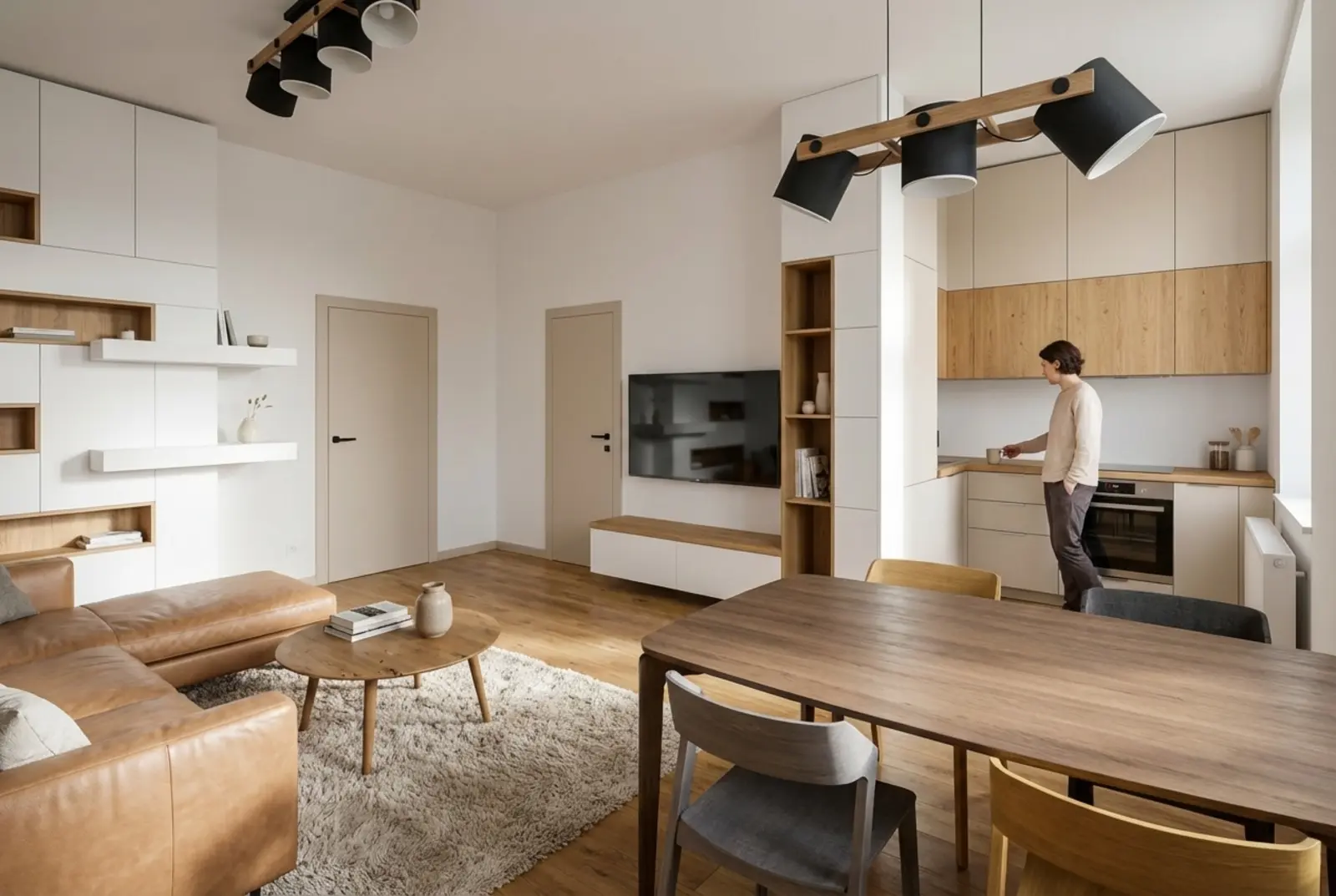 Architektonická vizualizace interiéru Byt 1.03 · Kaštan po rekonstrukci